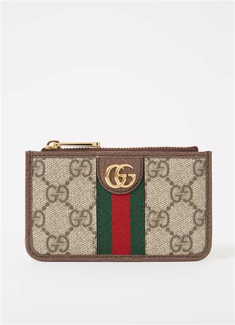 Gucci Ophidia pasjeshouder van canvas met leren details • Beige .